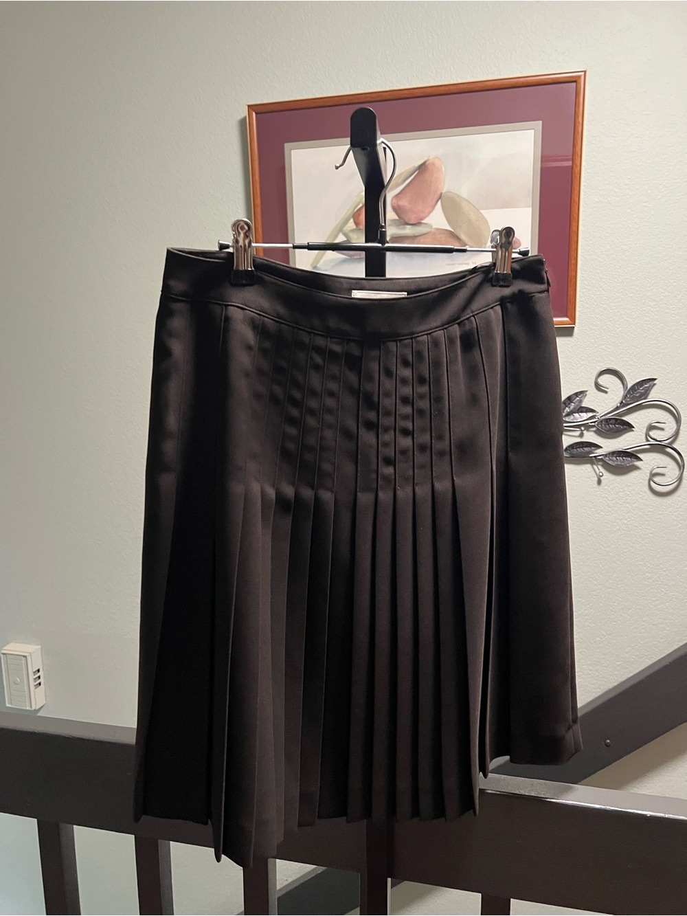 Calvin Klein Black Pleated Skater Skirt #291